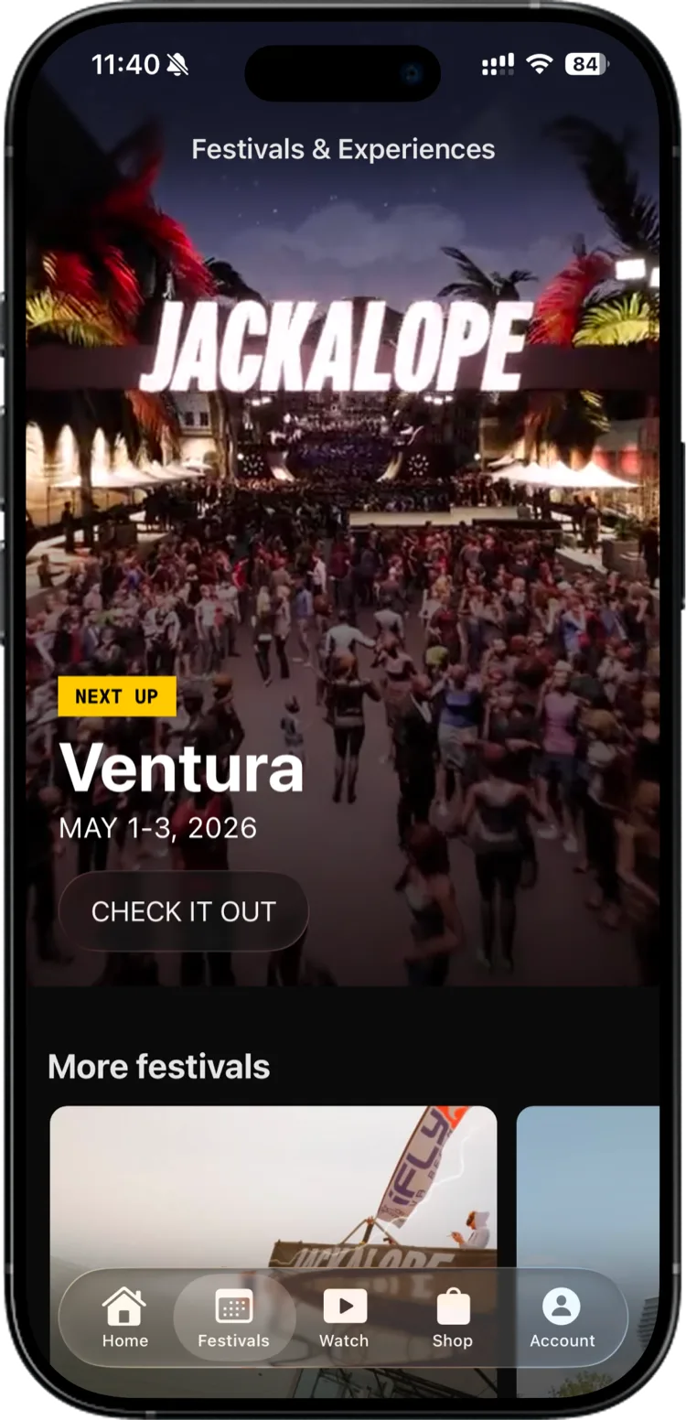 Jackalope app screen