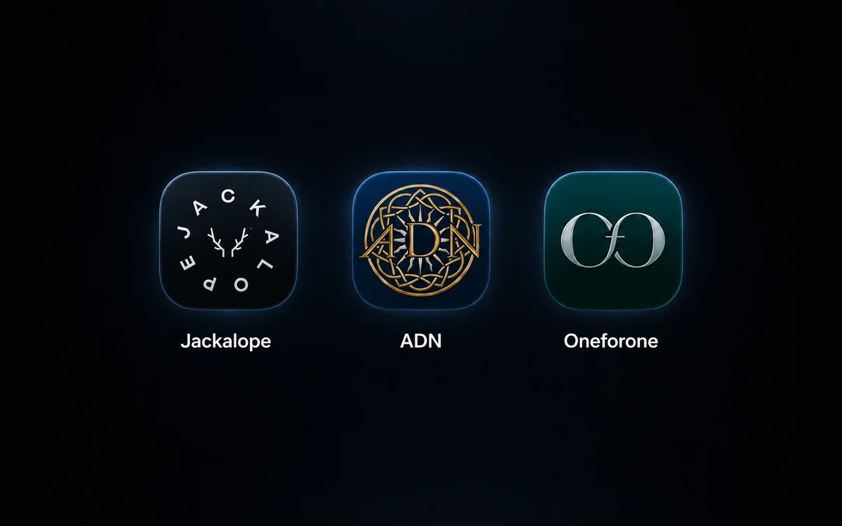 Branded app icons for Jackalope, ADN, and Oneforone on members phones