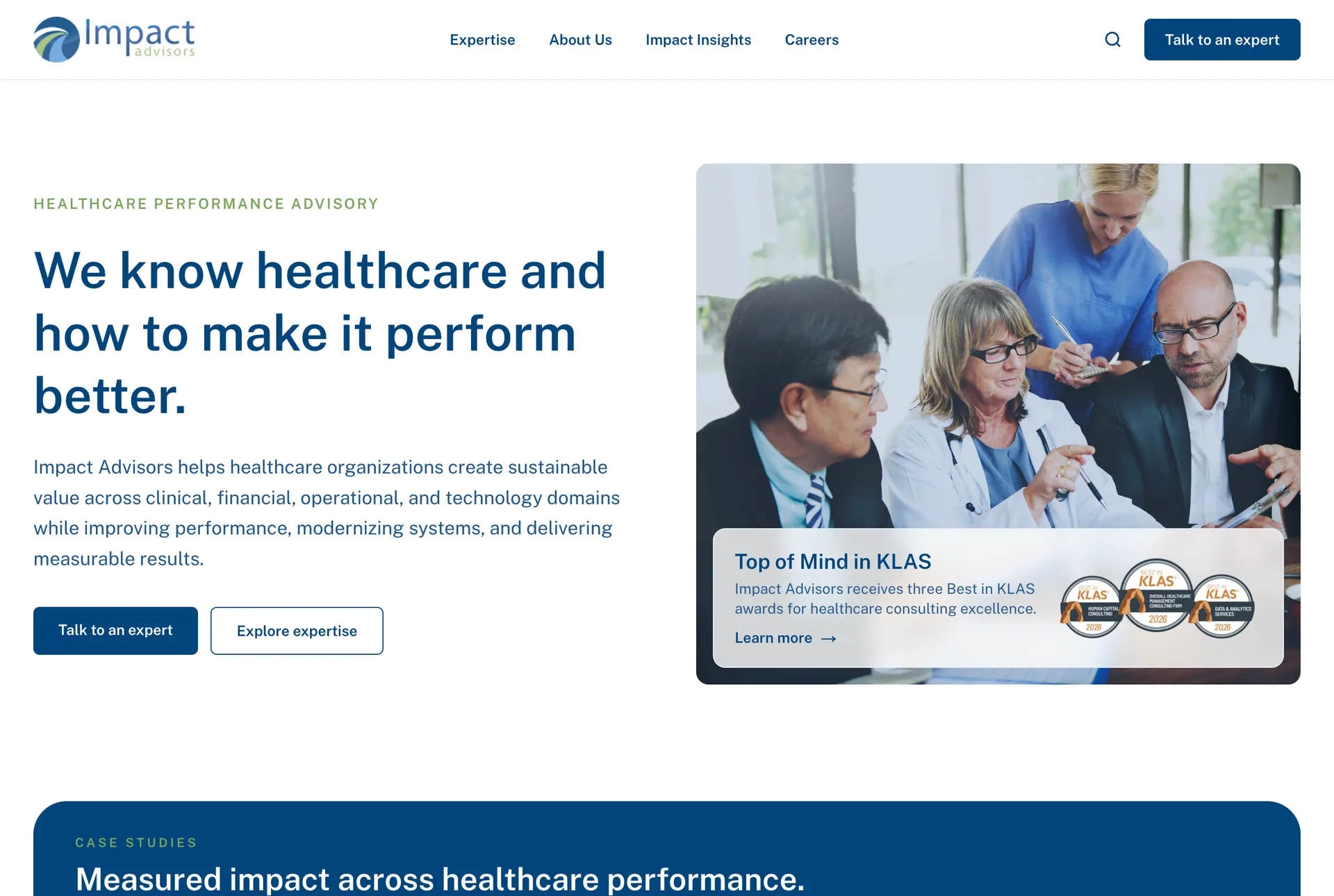 Impact Advisors concept screenshot